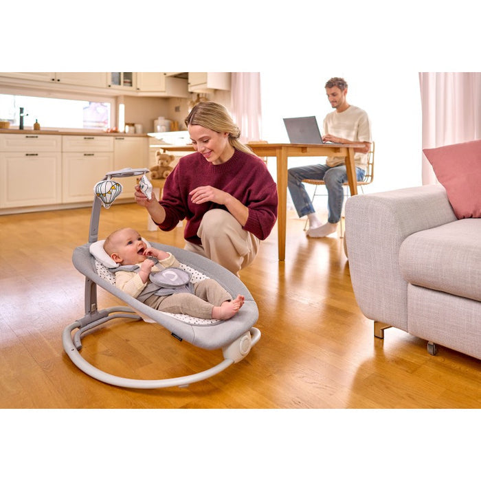 Lionelo Pascal Baby Bouncer/Rocker (Grey Scandi)