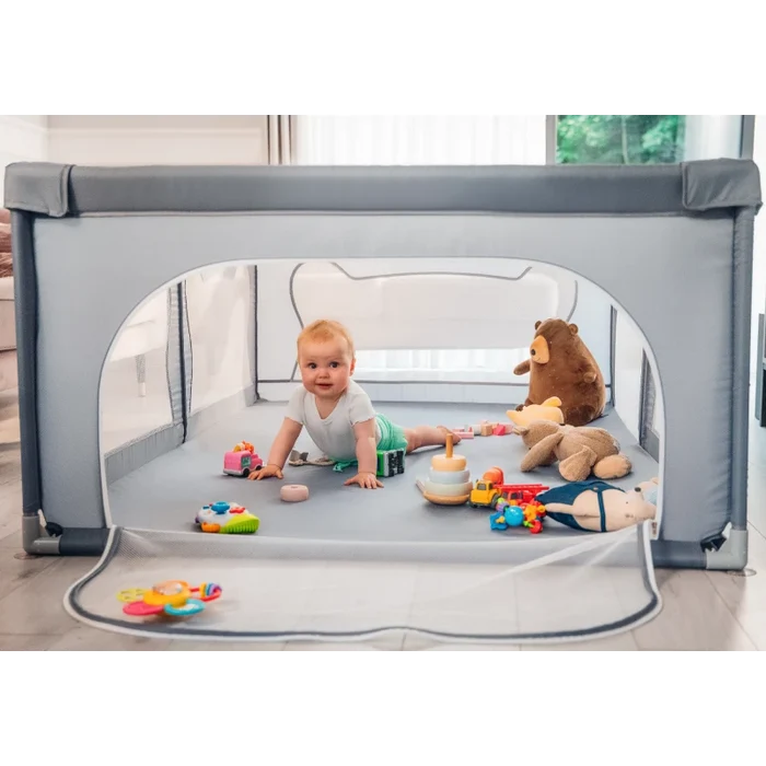 Lionelo Willow Baby Playpen (Grey Concrete)