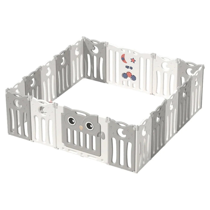 Little Angel Baby Playpen With Fence (Grey)