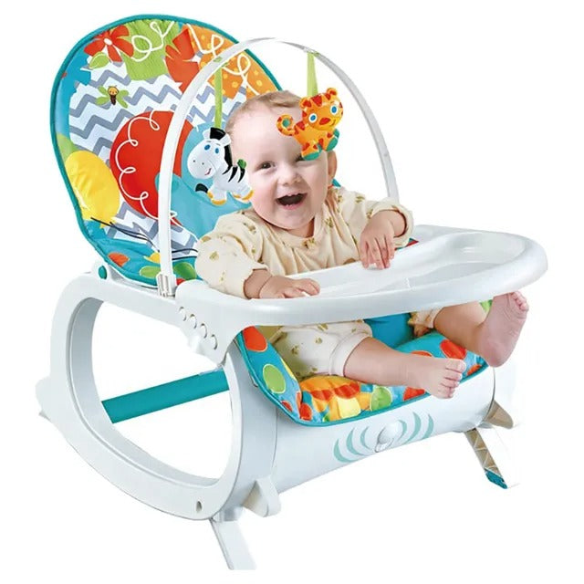 Little Angel Baby Rocker Chair With Feeding Tray And Toy Bar
