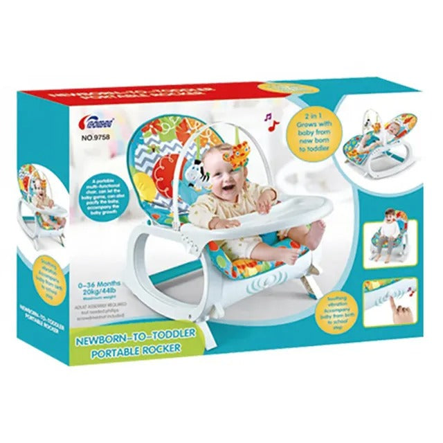 Little Angel Baby Rocker Chair With Feeding Tray And Toy Bar
