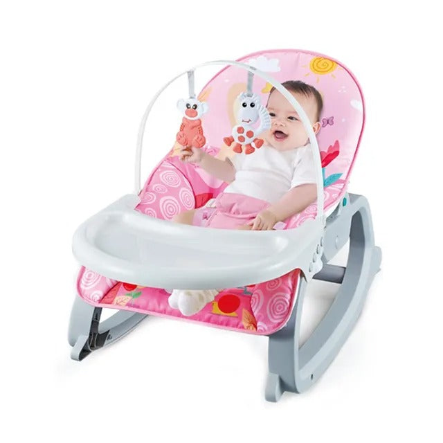 Little Angel Baby Rocker Chair With Feeding Tray And Toy Bar