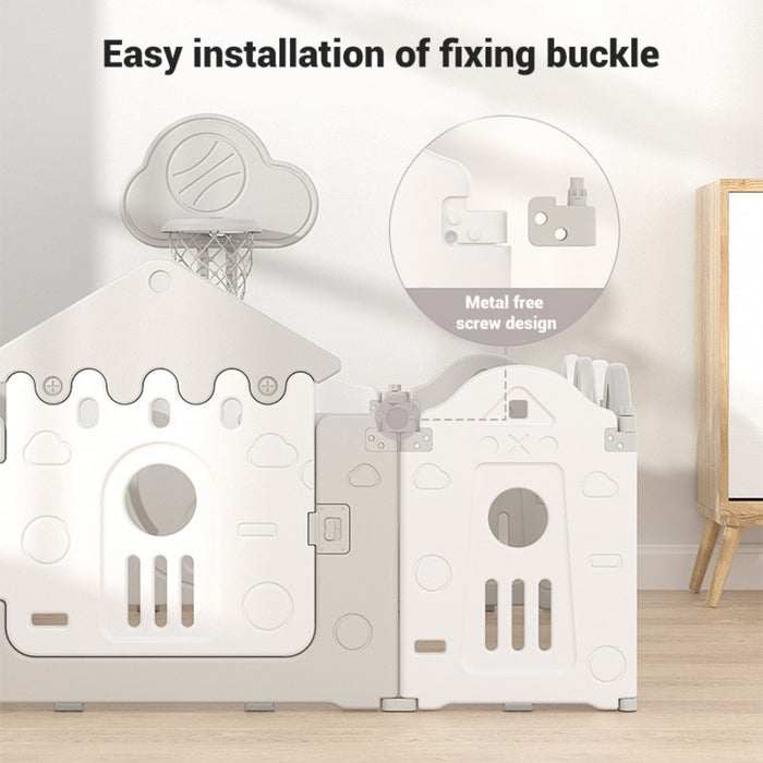 Little Angel Foldable Playpen (White/Grey) 160*200*63 cm