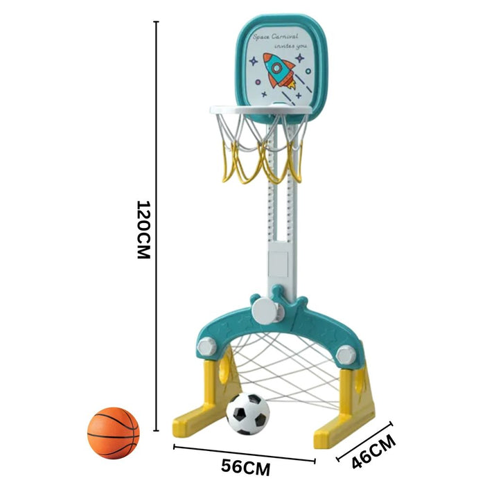 Little Angel Kids Basketball, Football and Golf Playset (Green)