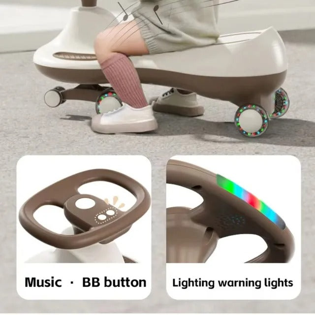 Little Angel Kids Swing Ride On Car With Steering Wheels