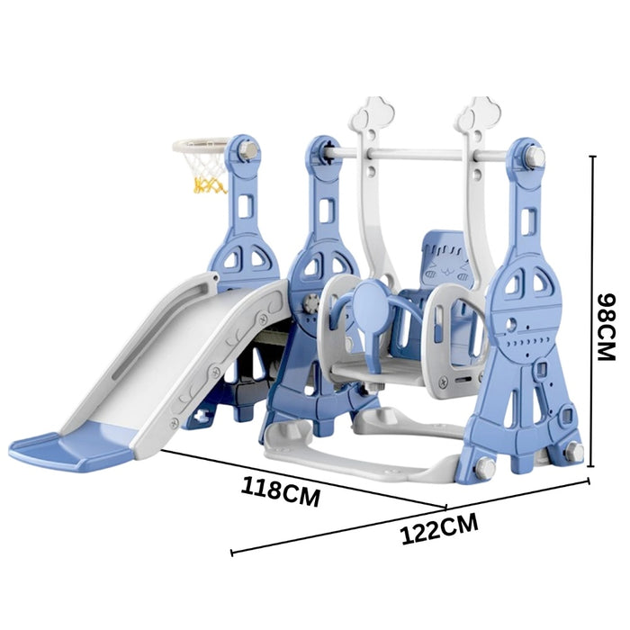 Little Angel Kids Toys Slide and Swing (Blue)