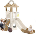 Little Angel Kids Tree House Slide (Coffee)