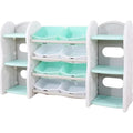 Little Angel Toy Storage Organizer with Multiple Shelves & Bins – Mint Green.