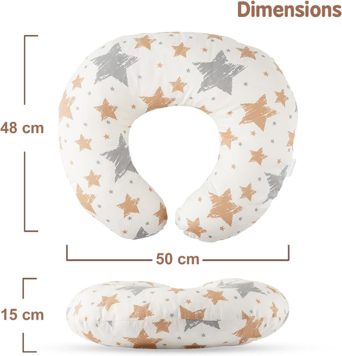Little Story Baby Nursing and Feeding Pillow (Stars, 0-9 Months)