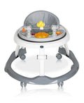 Little Story Baby Walker, Foldable Design, Adjustable Height,Lightweight And Portable, 6 to 18 Months, 63 x 63 x 38cm (Grey & White)