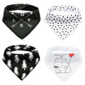 Little Story Bandana Drool Bibs Pack of 4 – Love