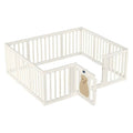Little Story Bear Portable Playpen Baby White ( 10 Panel + 1 Big Panel + 1 Door)