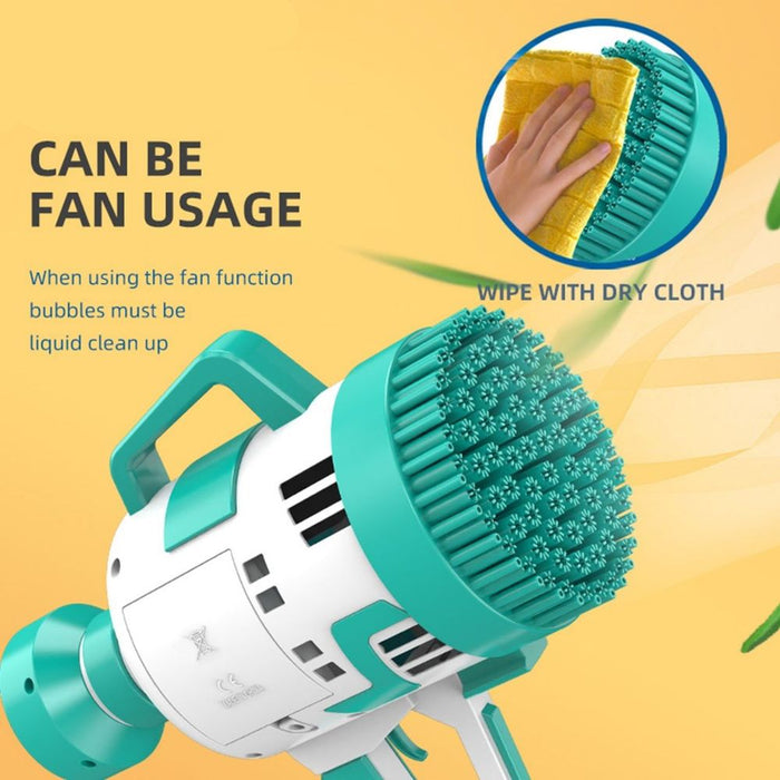 Little Story Bubble Machine Battery Operated Gun With Light/Bubble Maker (108 Holes)