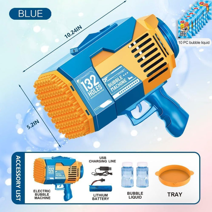 Little Story Bubble Machine Gun With Light/Bubble Maker (132 Holes)