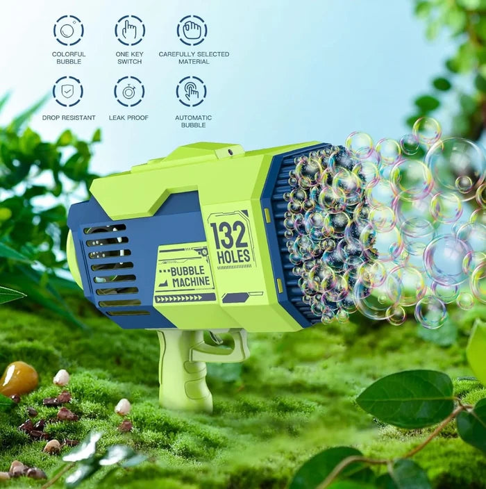 Little Story Bubble Machine Gun With Light/Bubble Maker (132 Holes)