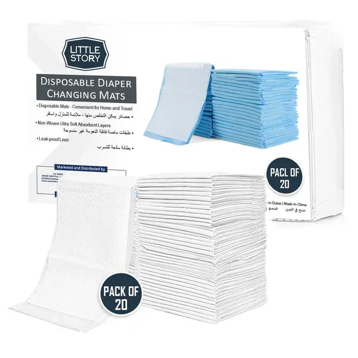 Little Story Disposable Diaper Changing Mats - Pack of 20