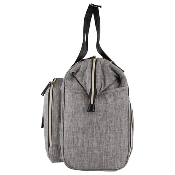 Little Story Gabrielle Mom Dad Travel Diaper Bag With Diaper Changing Mat (XL, Grey)