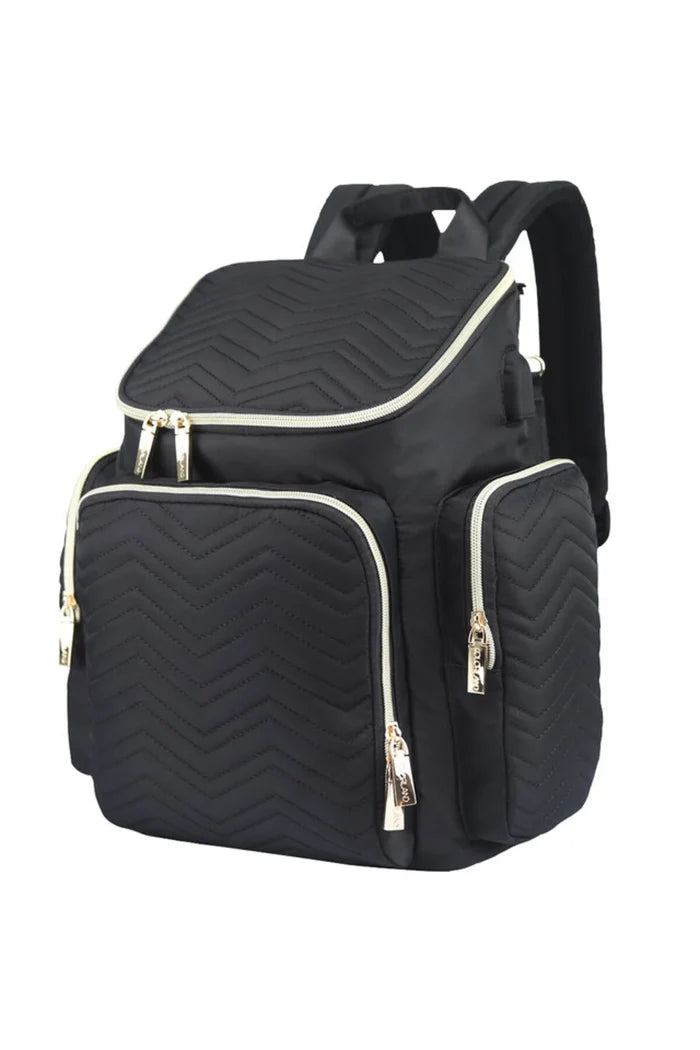 Little Story Georgia Diaper Bag With Changing Pad & Stroller Hooks