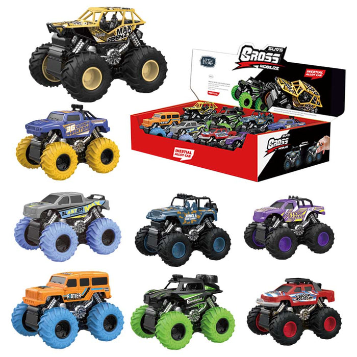Little Story Inertia Toy Car Set (8 Pcs, 4X4)