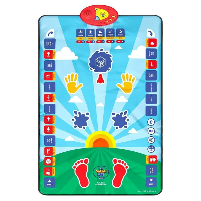 Little Story Kids Islamic Salah/Prayer Learning Mat - Blue