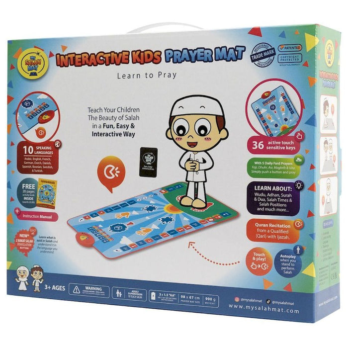 Little Story Kids Islamic Salah/Prayer Learning Mat - Blue