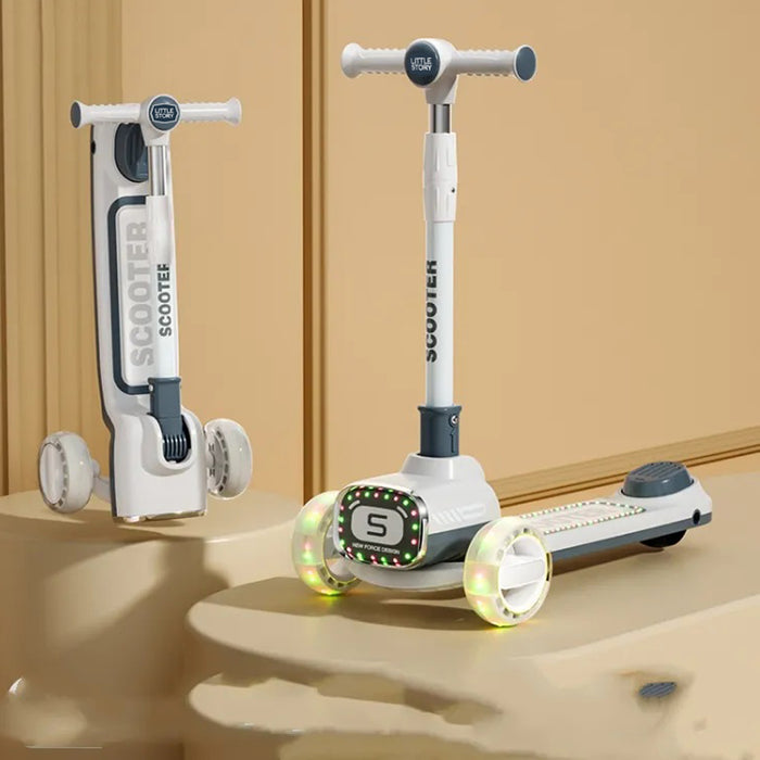 Little Story Kids Scooter w/ Ride On & Push Handle