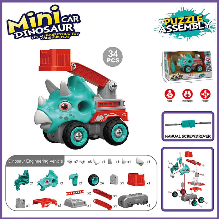 Little Story Kids Toy Mini Dinosaur Truck (Green)