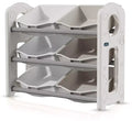 Little Story Kids Toys Storage with 6 Bins (Grey White)