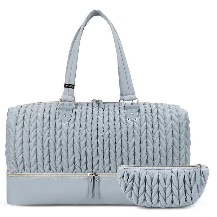 Little Story Luxe Knit Diaper Bag With Clutch