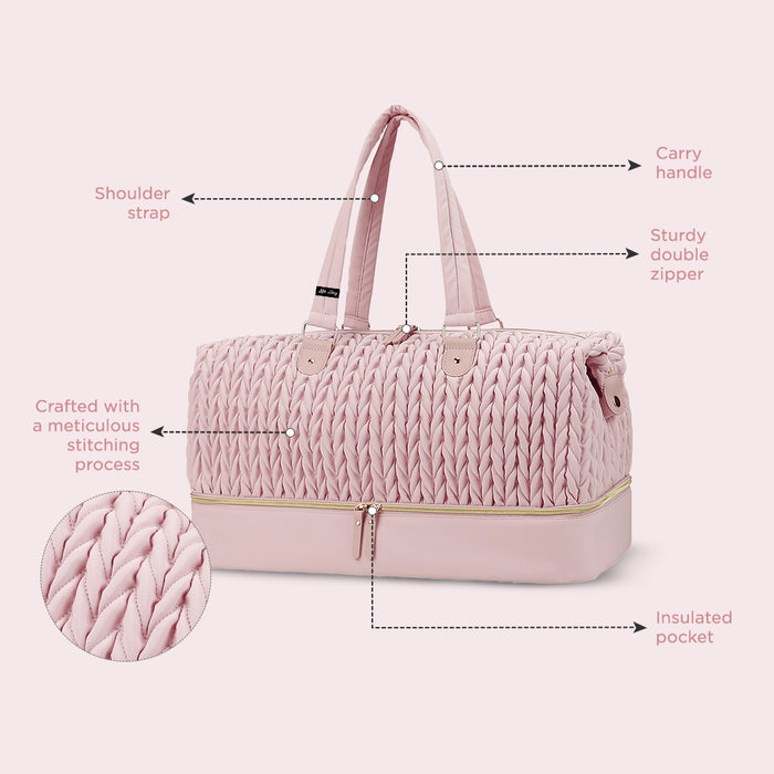 Little Story Luxe Knit Diaper Bag With Clutch