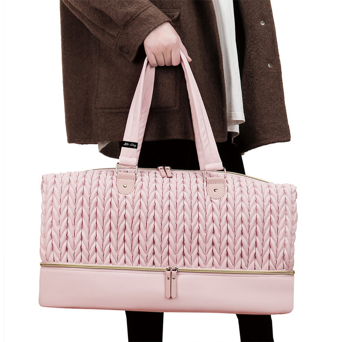 Little Story Luxe Knit Diaper Bag With Clutch