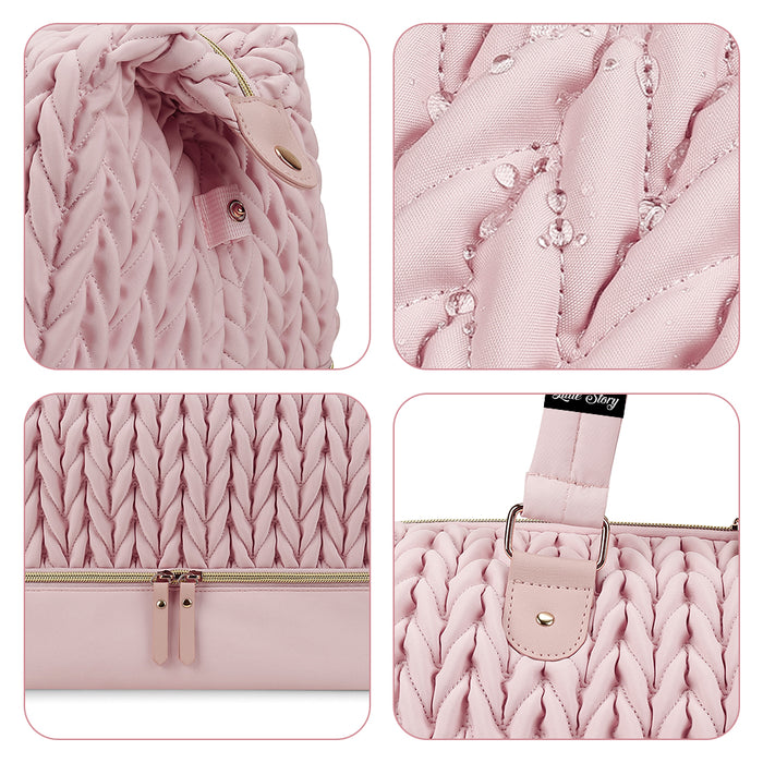 Little Story Luxe Knit Diaper Bag With Clutch