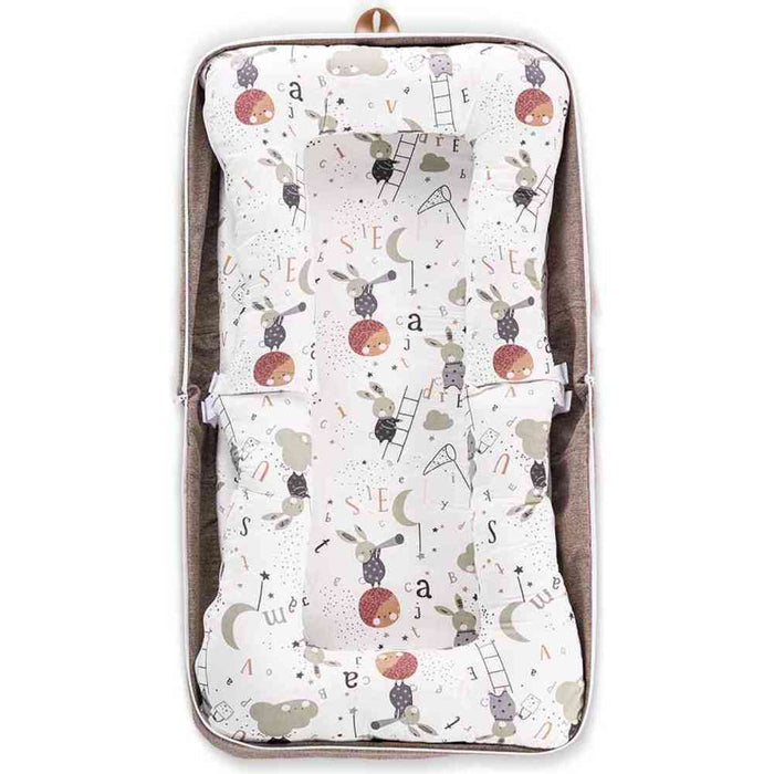 Little Story Portable Baby Nest & Lounger Sleeping Pod (Brown)