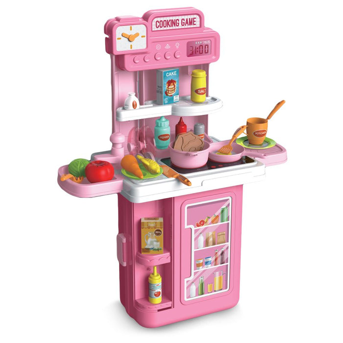 Little Story Role Play Chef Toy Set Luggage Case (41 Pcs, Pink)