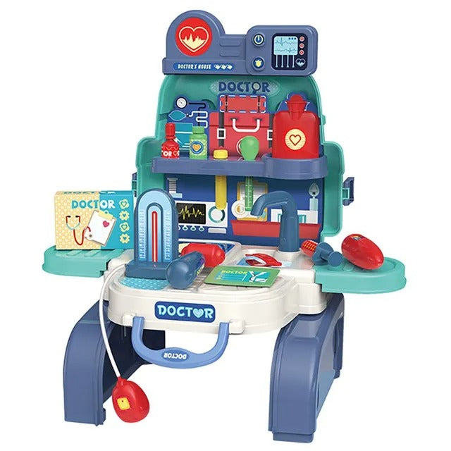 Little Story Role Play Pet House Toy Set School Bag – 26pcs, Blue