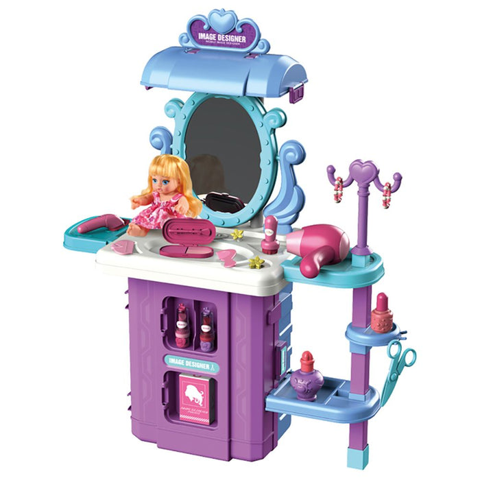 Little Story Role Play Salon Toy Set Luggage Case (39 Pcs, Purple)