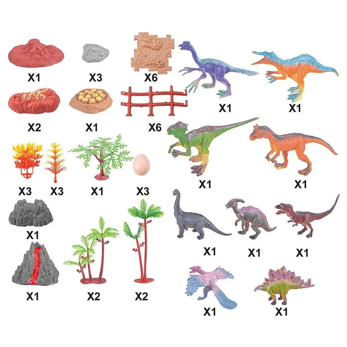 Little Story Simulated Dinosaur With IC Vocalization Toy (Included 2Pcs*AG3 Batteries)