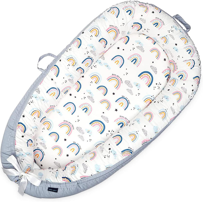 Little Story Soft Breathable Fiberfill Newborn Lounger Bed