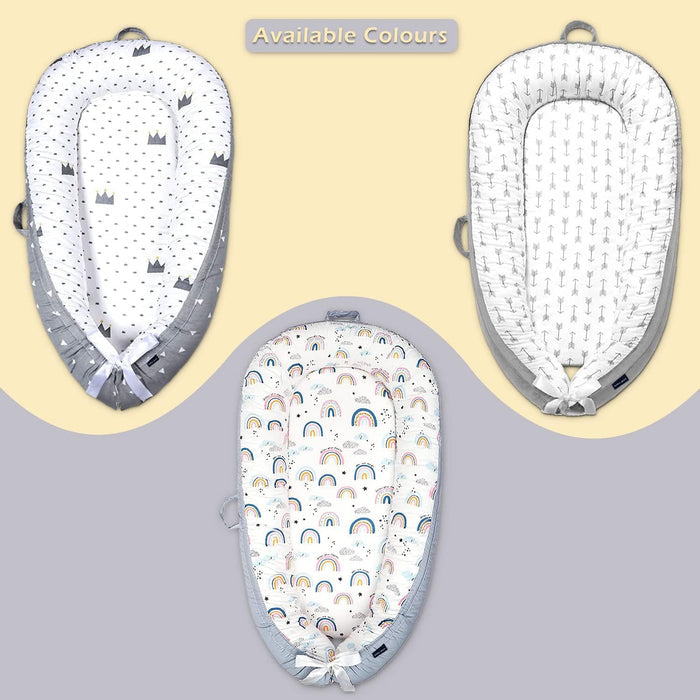 Little Story Soft Breathable Fiberfill Newborn Lounger Bed