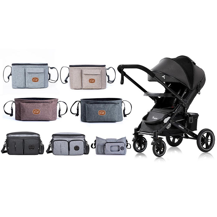 Little Story Stroller Diaper Organizer Bag (Grey)