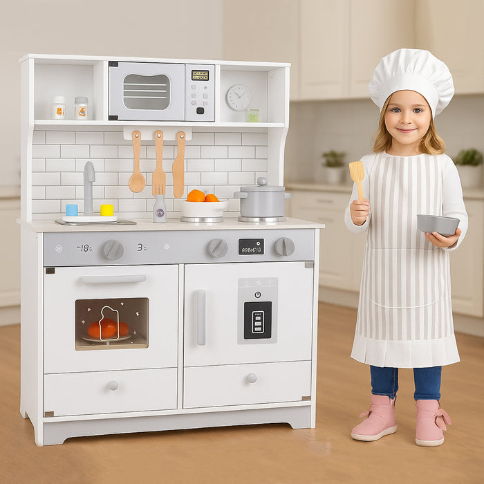 Little Story Wooden Kitchen With Accessories (Grey)