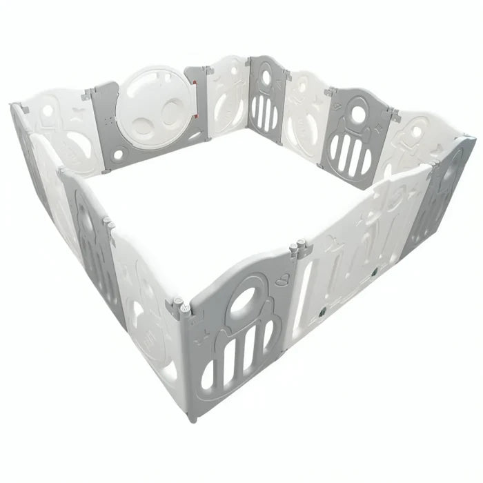Little Toddlers Foldable Playpen (12 Simple Panel, 1 Game Panel, 1 Door)
