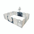 Little Toddlers Foldable Playpen (16 Simple Panel 1 Game Panel, 1 Door, 1 Basketball Hoop)