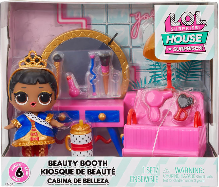 L.O.L. Surprise! Beauty Booth Playset with Exclusive Doll – 8 Surprises