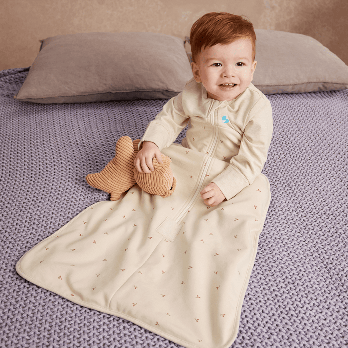 Love To Dream Sleep Bag Quilted Stretch Cotton (Twigs Oatmeal, 18-36 Months)