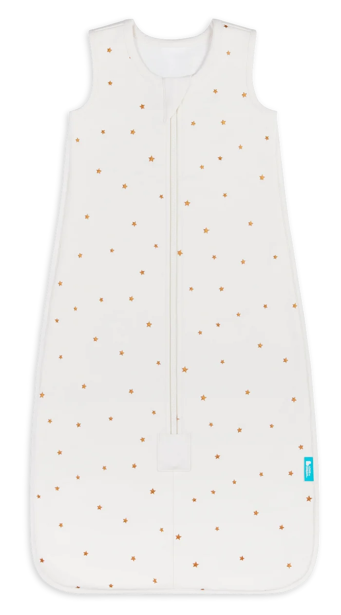 Love To Dream Sleep Bag Quilted Stretch Cotton (Twinkles Oatmeal, 12-24 Months)