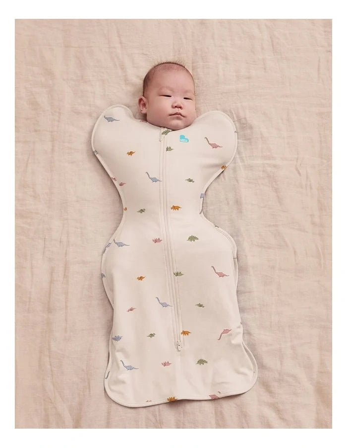 Love To Dream Swaddle Up 1.0T Stretch Cotton (Dinosnore Cream, 1-3 Months, Small)