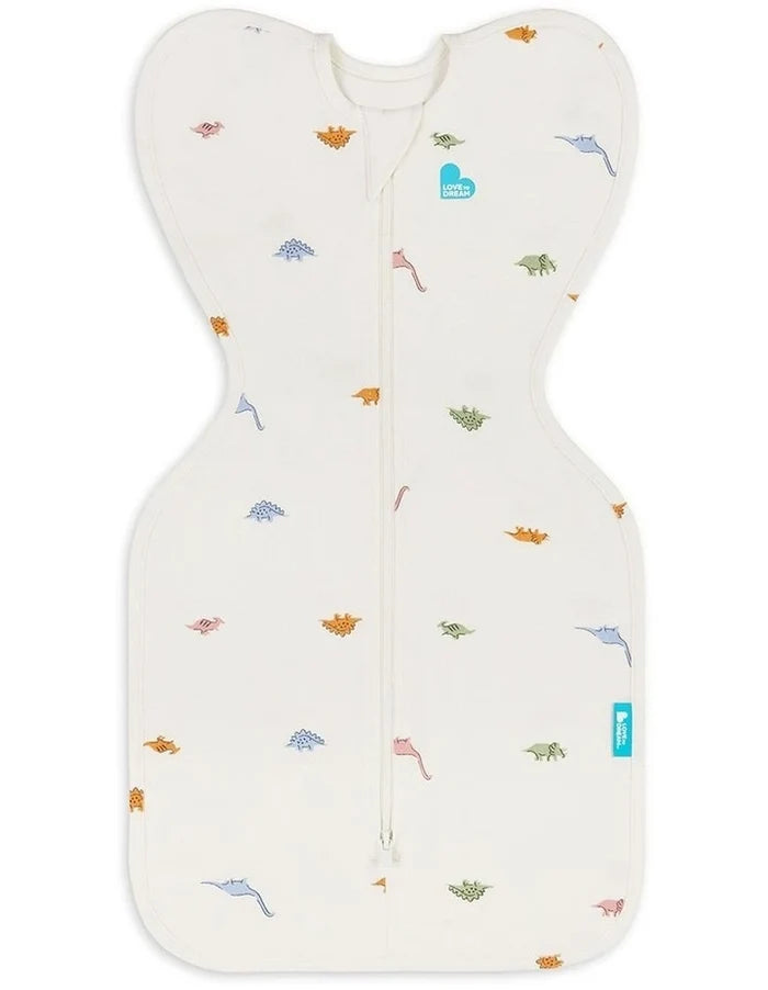 Love To Dream Swaddle Up 1.0T Stretch Cotton (Dinosnore Cream, 3-6 Months, Medium)