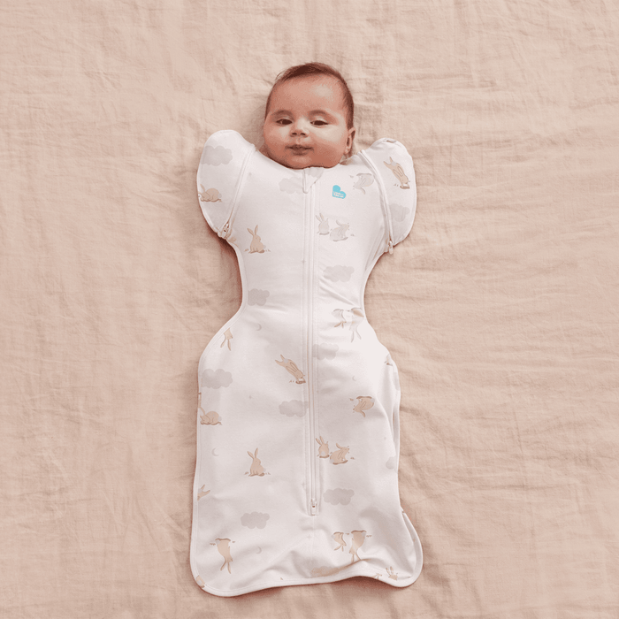 Love To Dream Swaddle UP Transition Bag Stretch Cotton (Cloud Bunnies White, 6 Months+, Large)