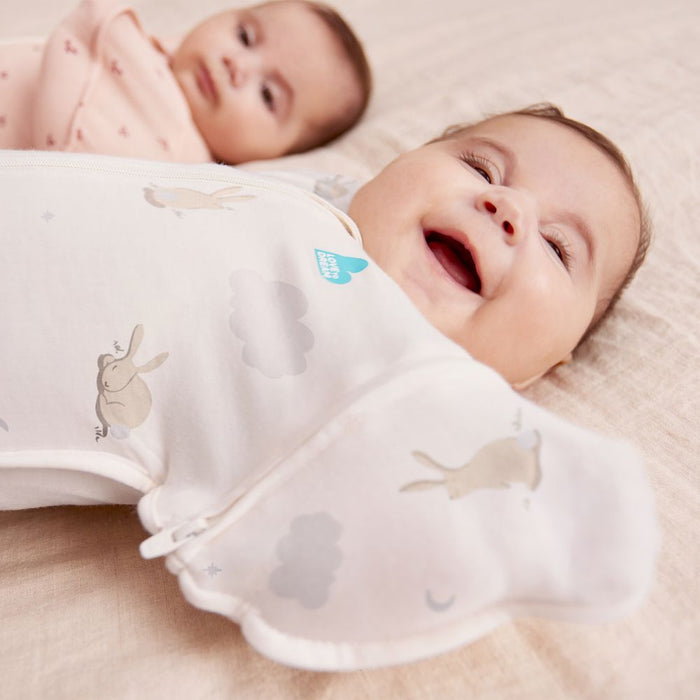 Love To Dream Swaddle UP Transition Bag Stretch Cotton (Cloud Bunnies White, 6 Months+, Large)